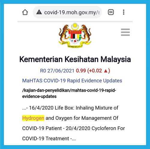 Artikel Hydrogen u Virus Corona Kementrian Malaysia
