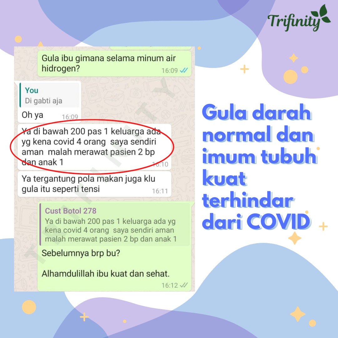 Testimoni imun tubuh botol trifinity