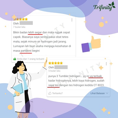 Testimoni imun tubuh botol trifinity