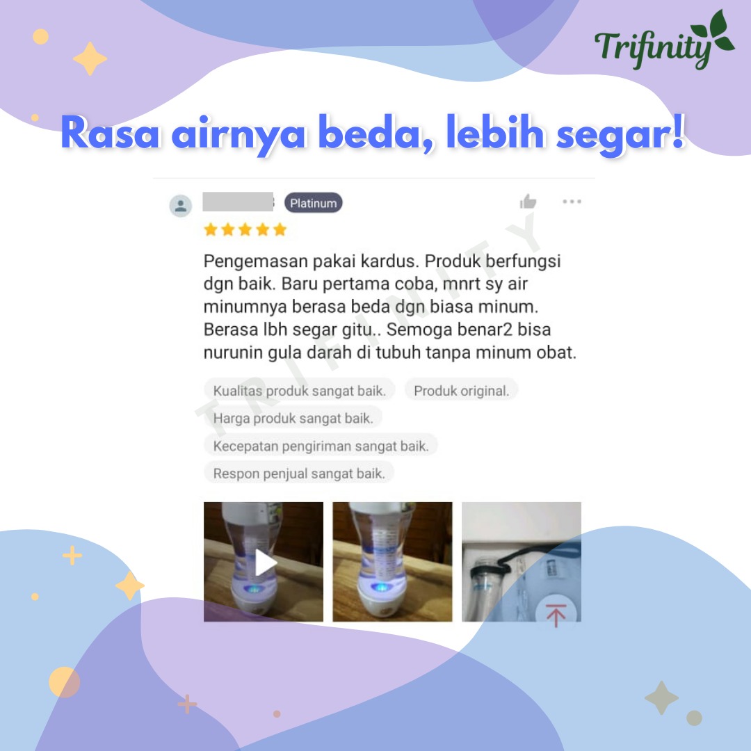 Testimoni imun tubuh botol trifinity