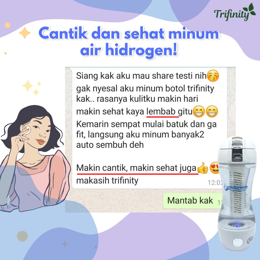 Kumupulan testimoni anti aging awet muda air hidrogen