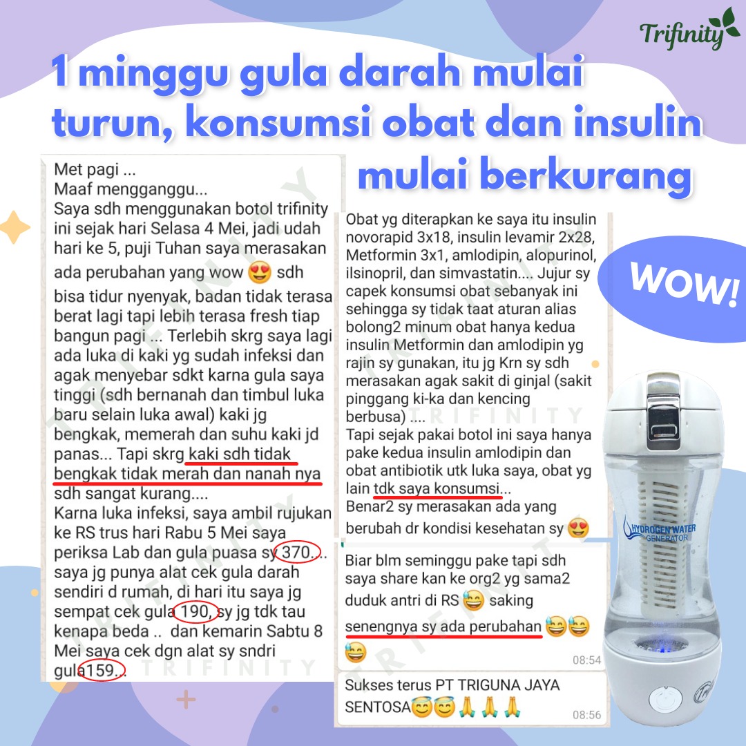 Testimoni Diabetes Botol Trifinity