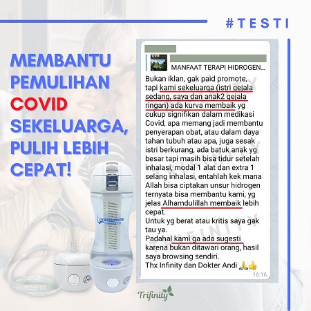 Testimoni imun tubuh botol trifinity