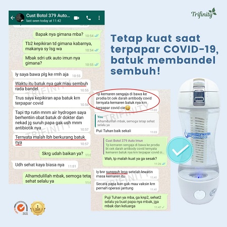 Testimoni imun tubuh botol trifinity