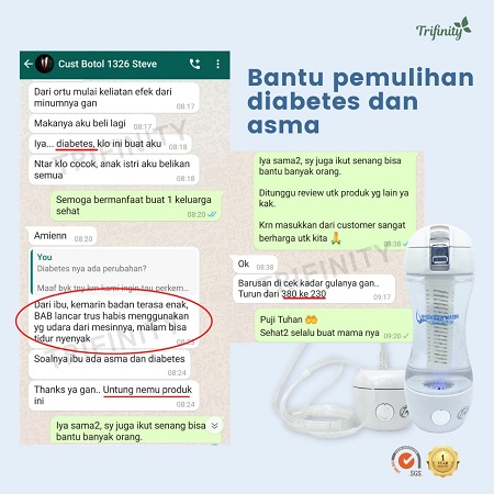 Testimoni Maag, Jantung, Asma Botol Trifinity