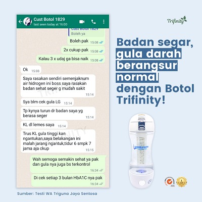 Testimoni Diabetes Botol Trifinity