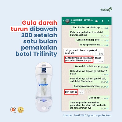 Testimoni Diabetes Botol Trifinity