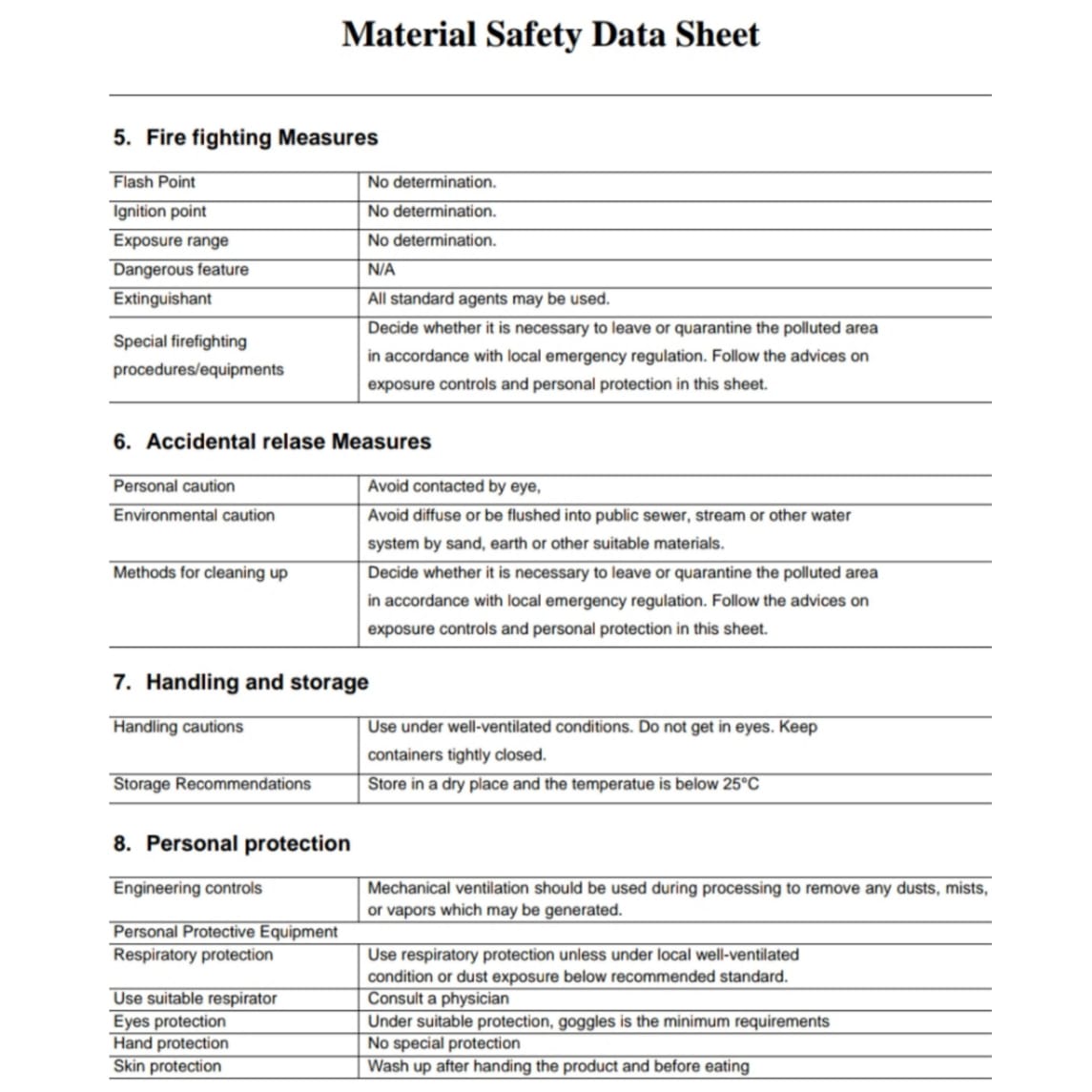 MSDS slimtrifinity