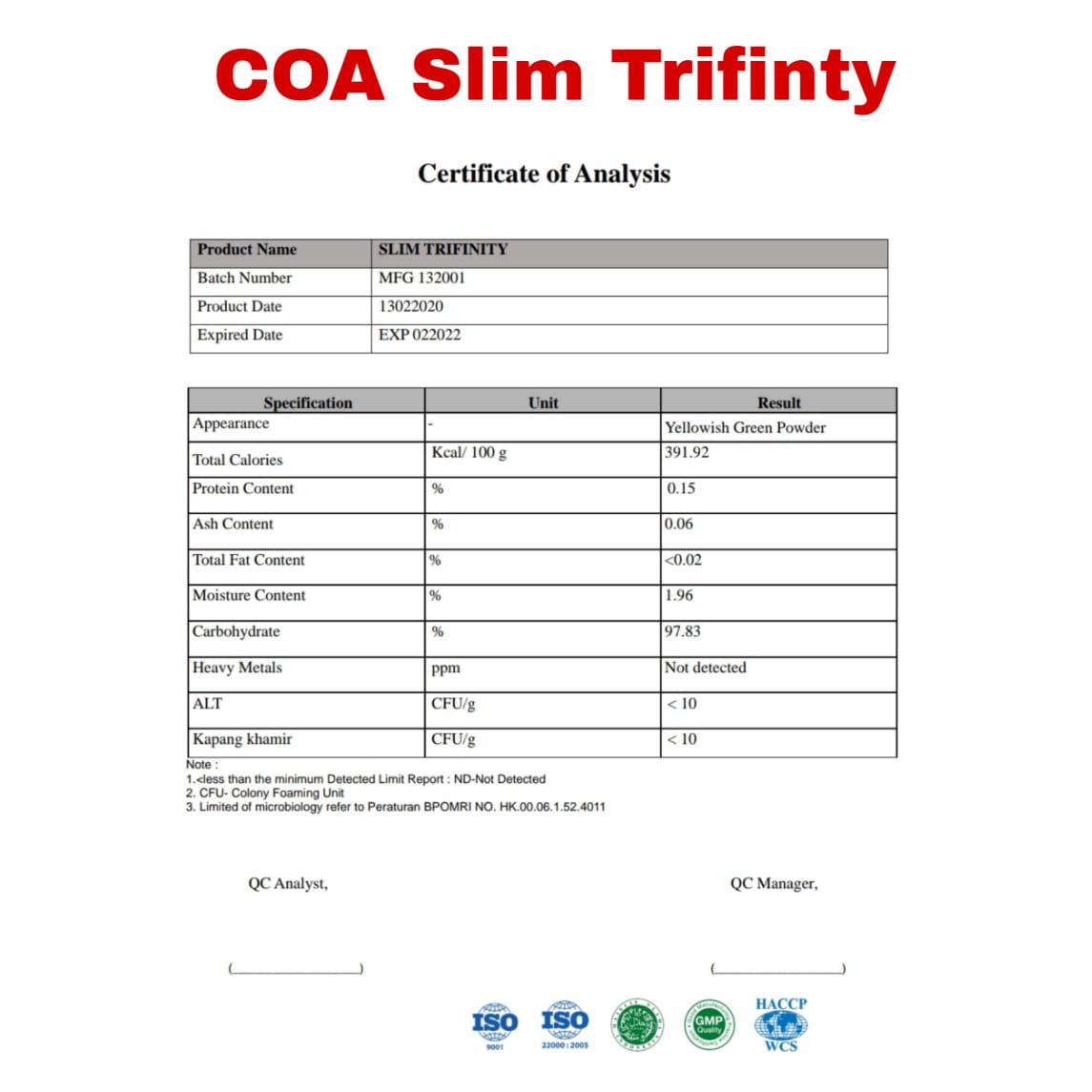 coa slim trifinity