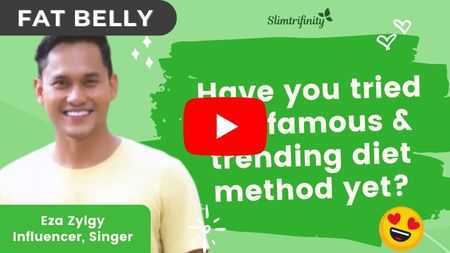 Tips from influencer achieve flat stomach with juice fiber slimtrifinity