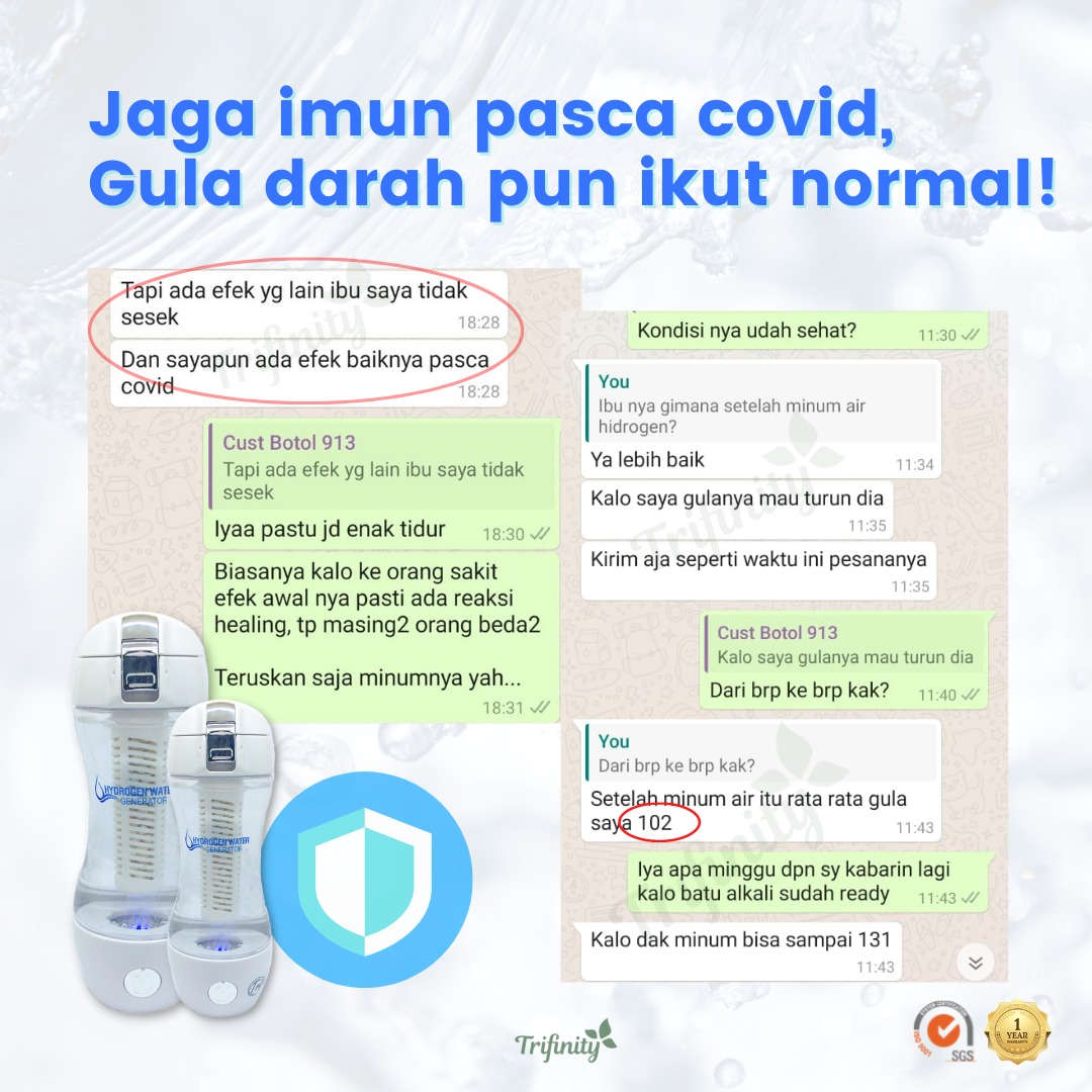 Testimoni imun tubuh botol trifinity